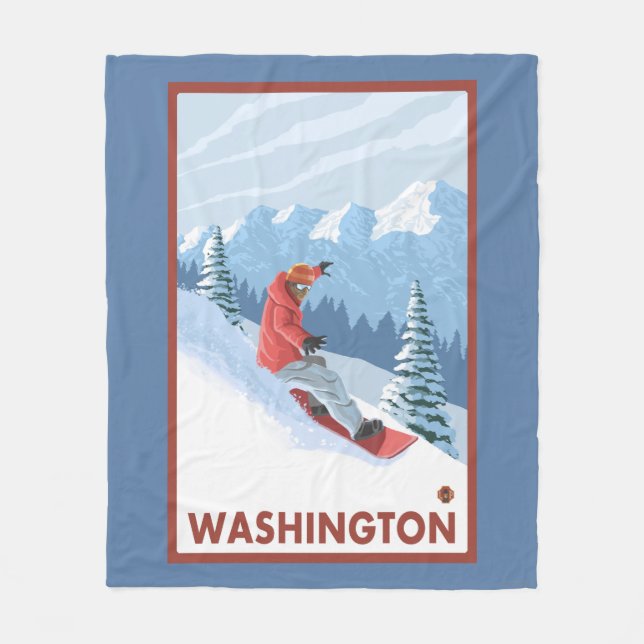 Snowboarderplats - Washington Fleecefilt (Framsidan)