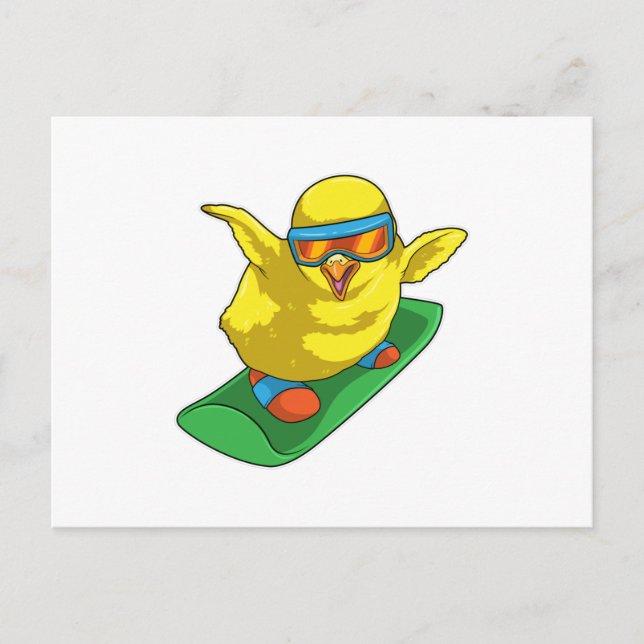 Snowboarderska Snowboard Vykort (Framsida)