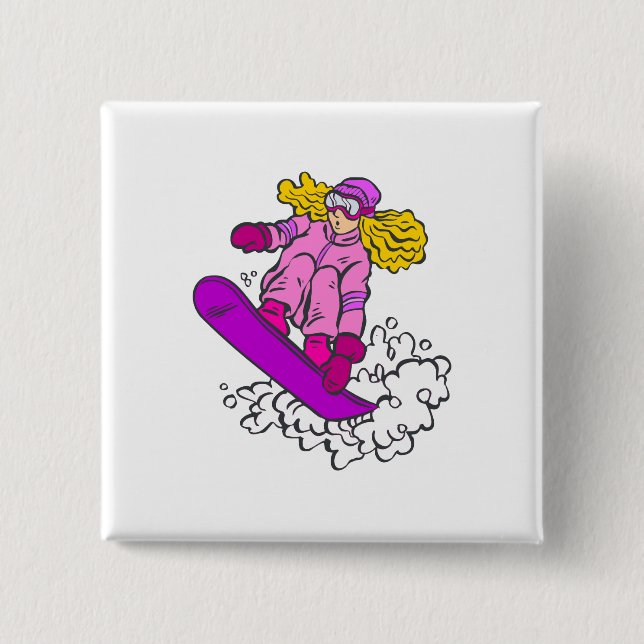 Snowboardflicka Knapp (Framsida)