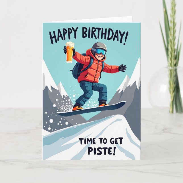 Snowboardfödelsedags kort (Framsida)