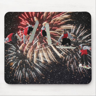 Snowboardfyrverkerier Mousepad Musmatta
