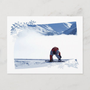 Snowboardglidbanavykort Vykort