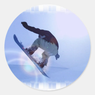 snowboarding-12 runt klistermärke
