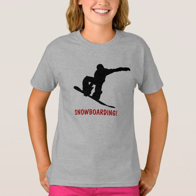 SNOWBOARDING! #2 Barn Hoodie Tee Shirt (Framsida)