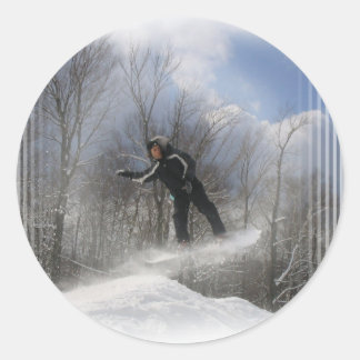 Snowboarding 360 Stickers Runt Klistermärke