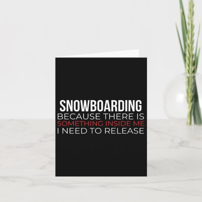 Snowboarding Alpine Winter Sports Snowboarder Kort (Framsida)