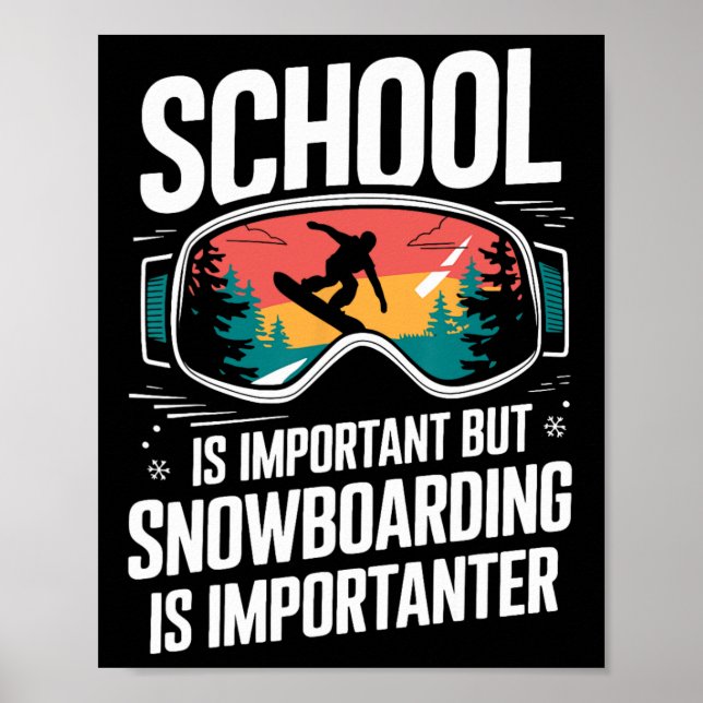 Snowboarding Älskare Humor Design Lusnyj Snowboard Poster (Framsidan)