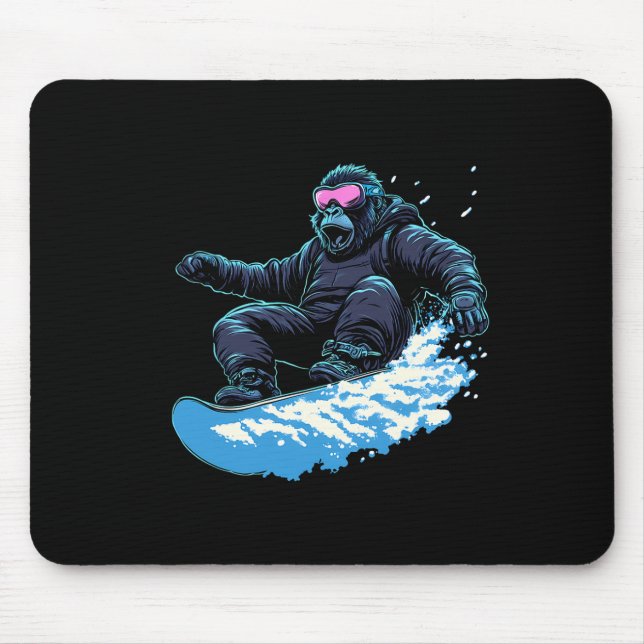 Snowboarding Animals- Gorilla on a Snowboard Snowb Musmatta (Framsidan)