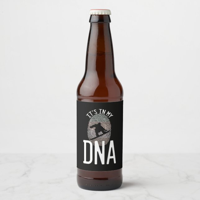 Snowboarding är i mitt DNA Ölflaska Etikett (Framsida)
