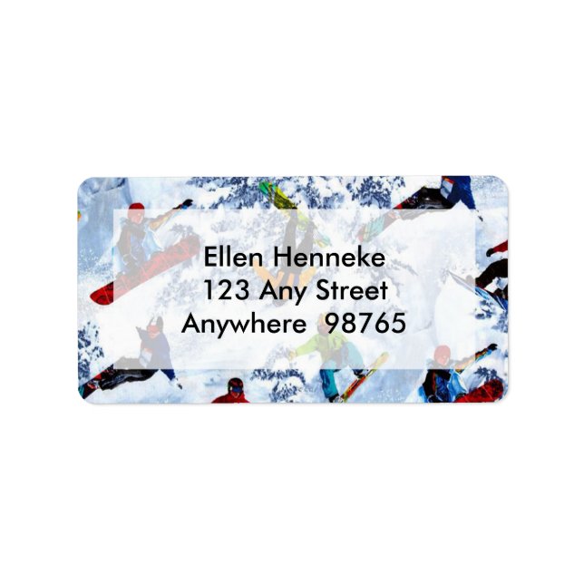 Snowboarding är inte allt det är enda Sak Adressetikett (Framsidan)