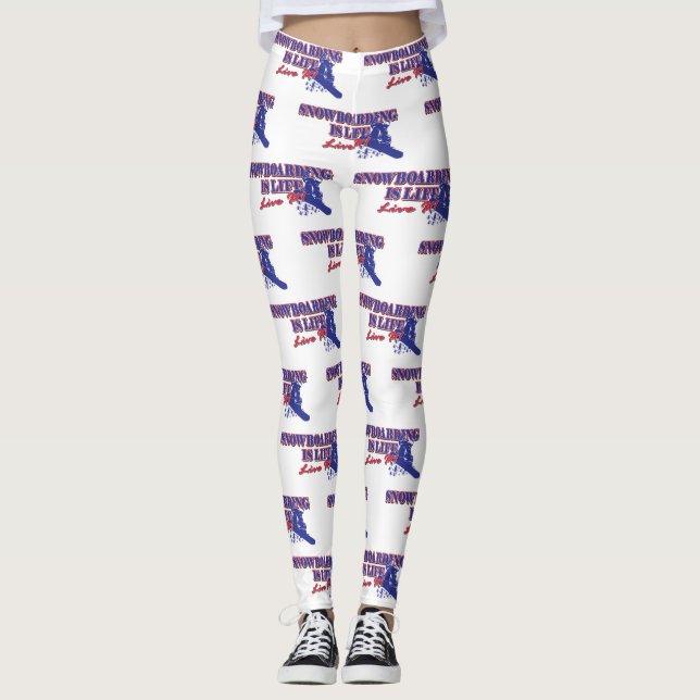 Snowboarding är Life Live It Leggings (Framsida)