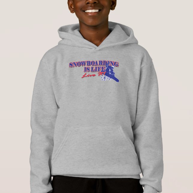 Snowboarding är Life Live It T Shirt (Framsida)