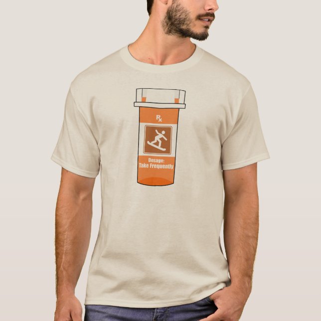 Snowboarding är min drog t shirt (Framsida)