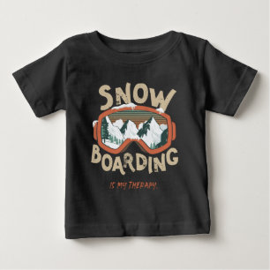 Snowboarding är min terapi - vintersport t shirt