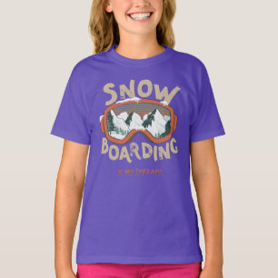 Snowboarding är min terapi - vintersport t shirt