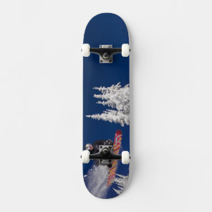 Snowboarding-åtgärd vid Whitefish Mountain Resort Old School Skateboard Bräda 18 Cm