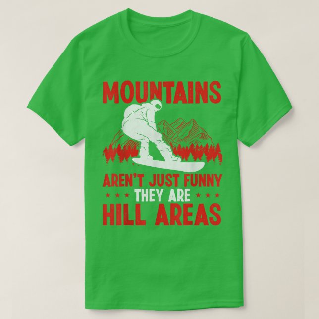 Snowboarding Backe Area Mountains Snowb T Shirt (Design framsida)