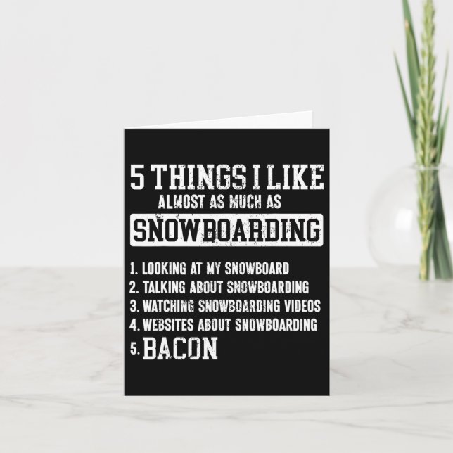 Snowboarding Bacon 5 Sak I som Almos Kort (Framsida)