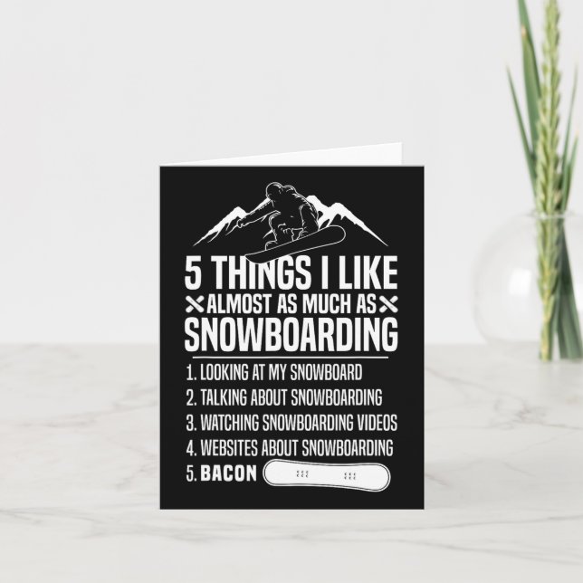 Snowboarding Bacon 5 Sak I som Almos Kort (Framsida)