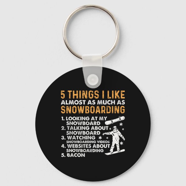 Snowboarding Bacon 5 Sak I som Almos Nyckelring (Framsida)