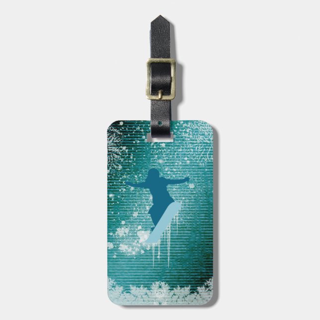 Snowboarding Bagagebricka (Vertikal Framsida)