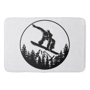 Snowboarding Bath Mat Badrumsmatta