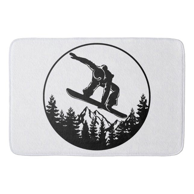 Snowboarding Bath Mat Badrumsmatta (Framsidan)