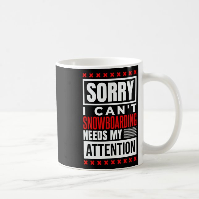 Snowboarding behöver min uppmärksamhet kaffemugg (Höger)