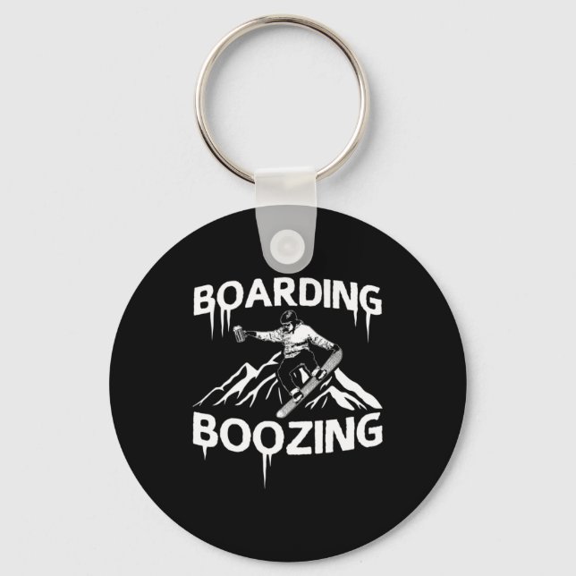 Snowboarding Booing Nyckelring (Framsida)
