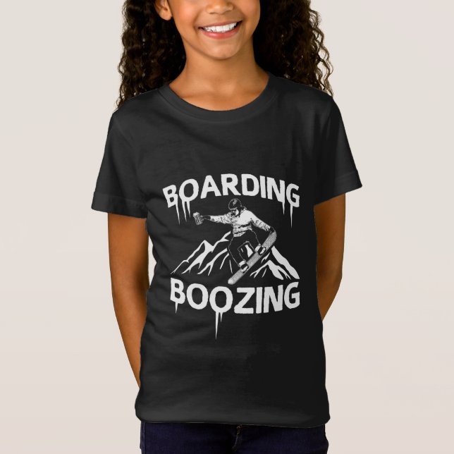Snowboarding Booing T Shirt (Framsida)