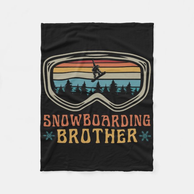 Snowboarding Brother Matching Family Snowboard Tri Fleecefilt (Framsidan)