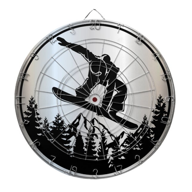 Snowboarding Dartboard Darttavla (Framsidan)