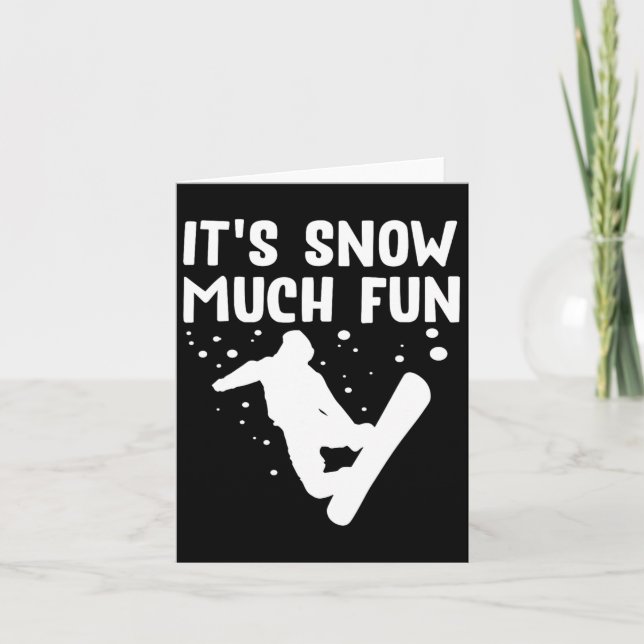 Snowboarding Det är Snö mycket Roligt - Snowbobo Kort (Framsida)