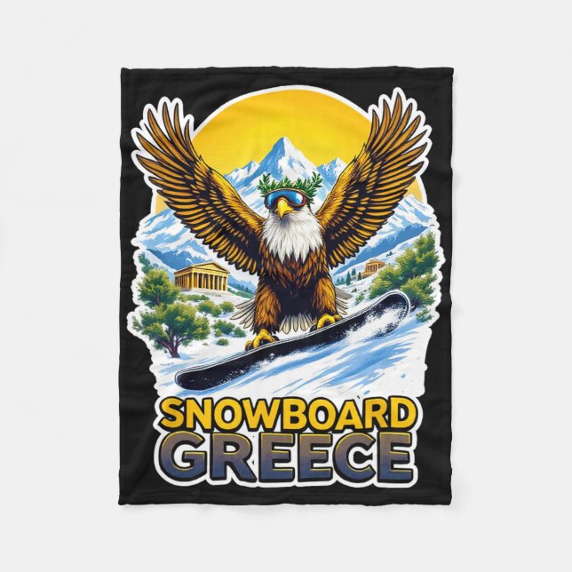 Snowboarding Eagle i Grekland Scenia Fleecefilt (Framsidan)