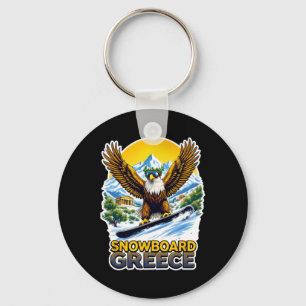 Snowboarding Eagle i Grekland Scenia Nyckelring