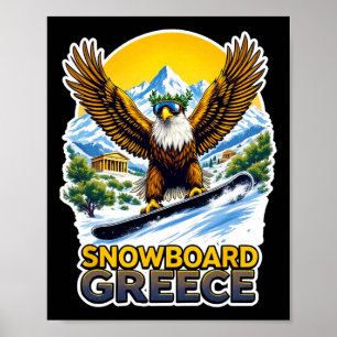 Snowboarding Eagle i Grekland Scenia Poster