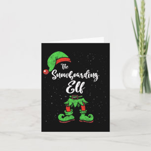 Snowboarding Elf Matching Family jul Pajama Kort