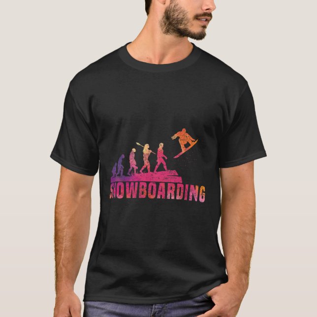 Snowboarding Evolution Freestyle Snowboa T Shirt (Framsida)