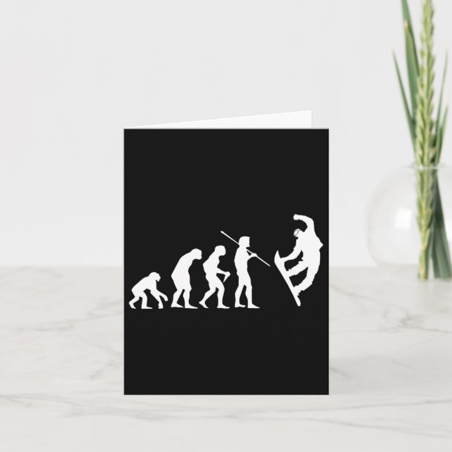 Snowboarding Evolution T Shirt För manar Kort (Framsida)