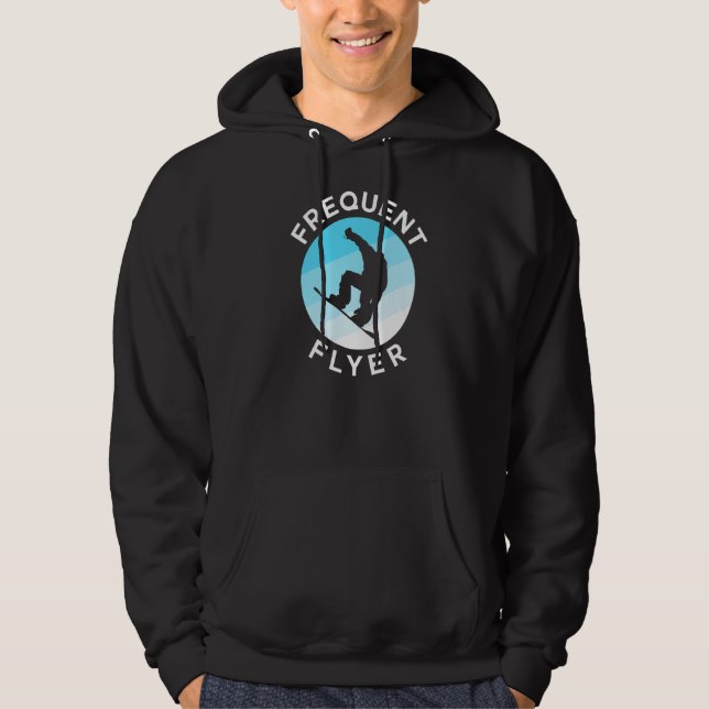 Snowboarding Frequent Flyer Hoodie (Framsida)