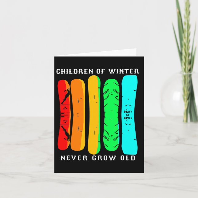 Snowboarding Funny Snowboard Kort (Framsida)