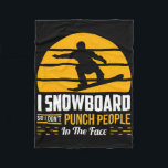 Snowboarding Gift Funny Extreme Sport Sarcastic Hu Fleecefilt<br><div class="desc">Snowboarding Gift Funny Extreme Sport Sarcastic Humor Gift</div>