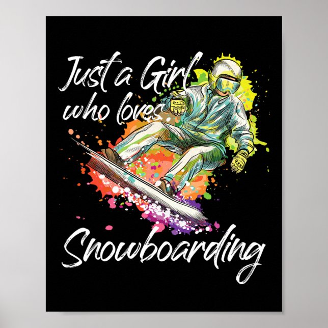 Snowboarding Girl, bara en flicka som Kärlek Poster (Framsidan)