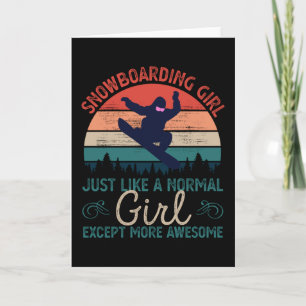 Snowboarding Girl Gift Fantastisk Snowboard Kort