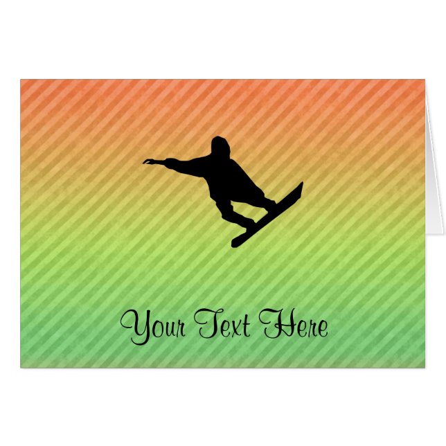 Snowboarding Hälsningskort (Framsidan Horizontal)