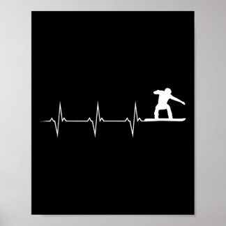 Snowboarding Heartslag - Snowboard board Poster