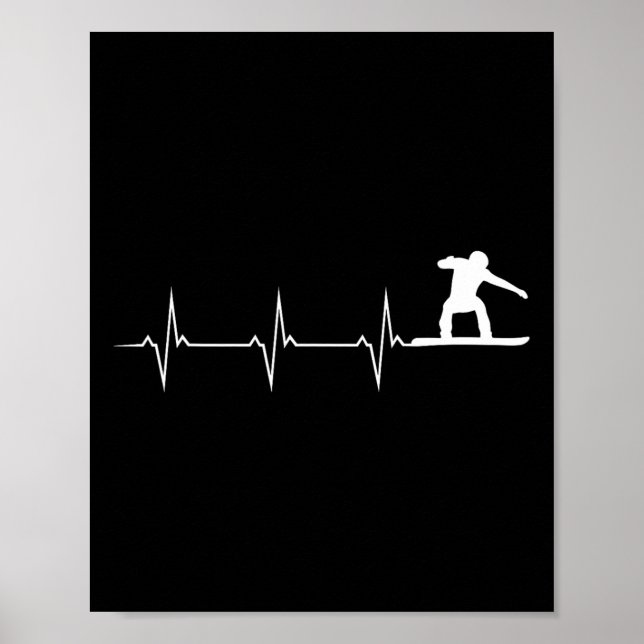 Snowboarding Heartslag - Snowboard board Poster (Framsidan)