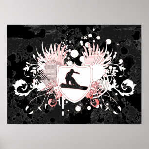 snowboarding hög-fi poster