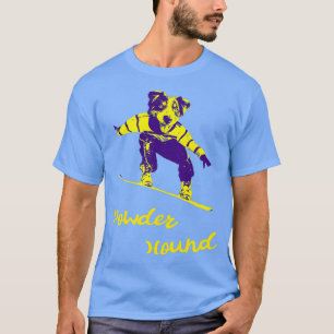 Snowboarding Hund Powder Hound Skiing T Shirt