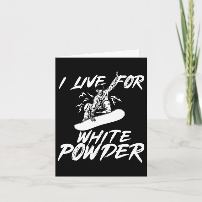 Snowboarding I Live for White Powder Snowboarder S Kort (Framsida)